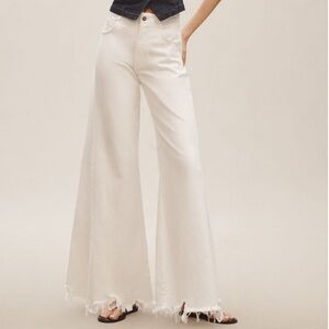 Anthropologie White Flare & Wide Leg Jeans